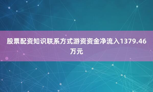 股票配资知识联系方式游资资金净流入1379.46万元